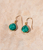 Gemstone Pear Drop Earrings