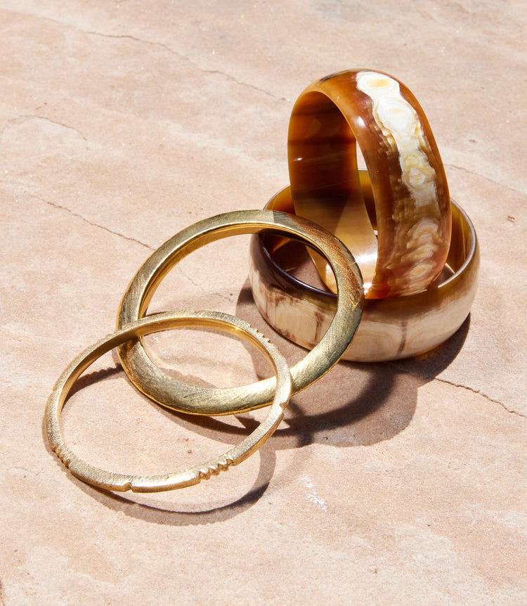 Wide Horn Bangle