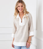Contrast Tunic Top