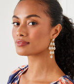 Large Gemstone Chandelier Earrings
