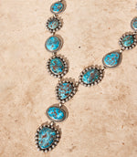 Sterling Silver Turquoise Lariat Necklace