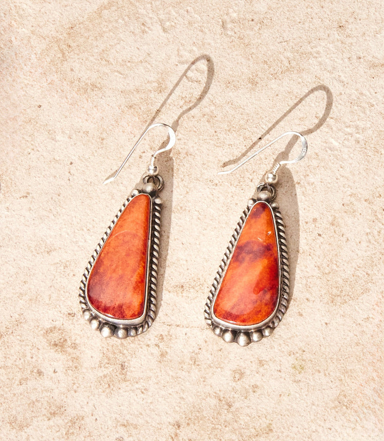 Spiny Oyster Drop Earrings