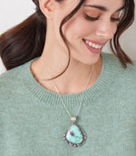 Iron Maiden Turquoise Pendant Necklace