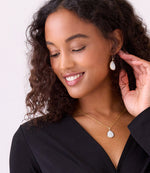 Swarovski® Pavé Crystal Teardrop Necklace