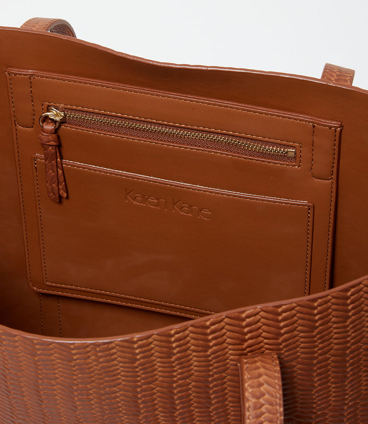Embossed Leather Tote