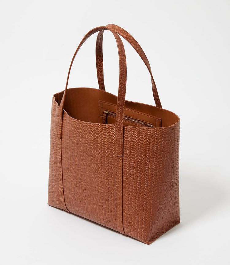 Embossed Leather Tote