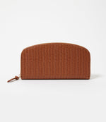 Embossed Leather Zip Wallet