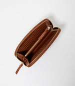 Embossed Leather Zip Wallet