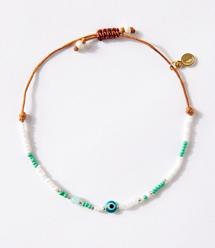 Aqua Beaded Bracelet