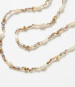 Beaded Gemstone And Pearl Stretch Bracelet