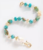 Chan Luu Turquoise And Pearl Bracelet