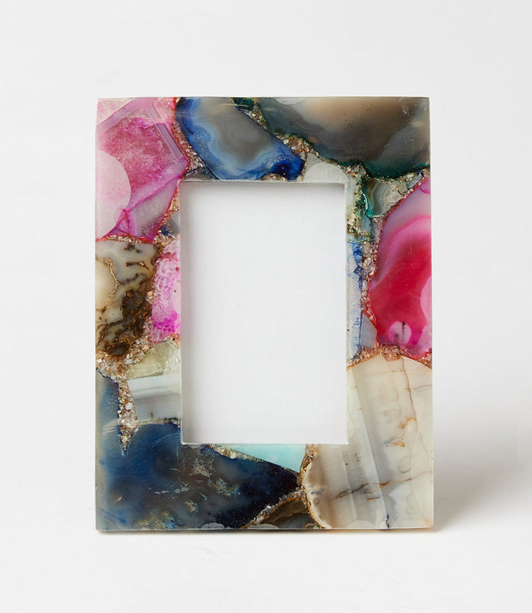 Mixed Agate Picture Frame