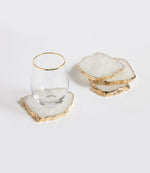 Crystal Quartz Coasters, Set Of 2
