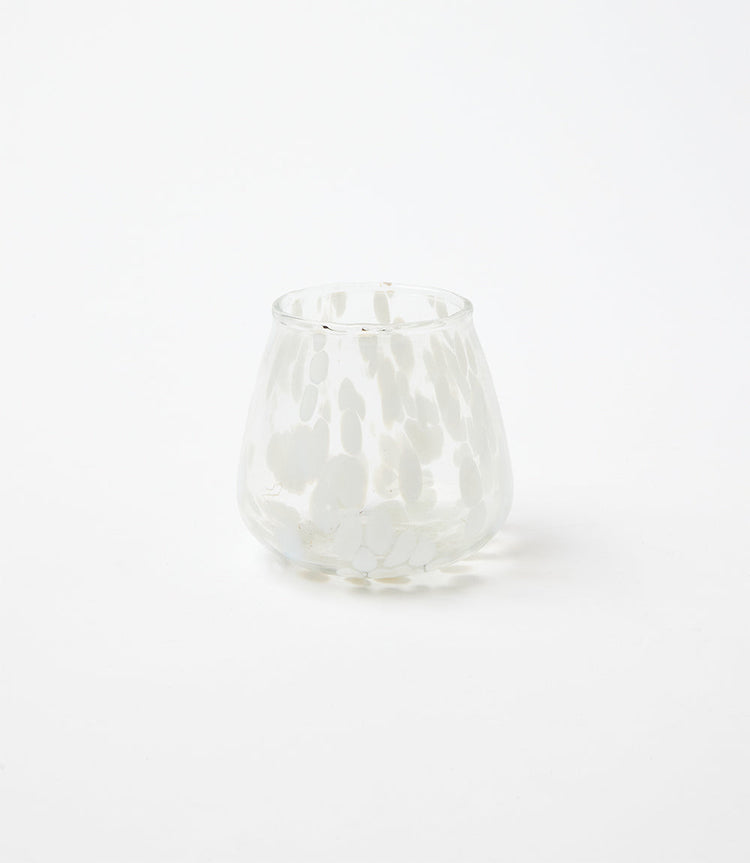 White Glass Votive Candleholder