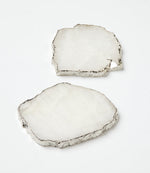Silver Quartz Coasters Set of 2