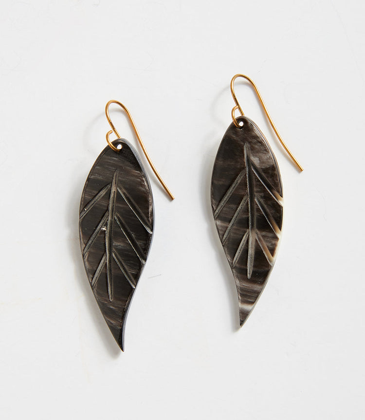 Horn Leaf Earrings