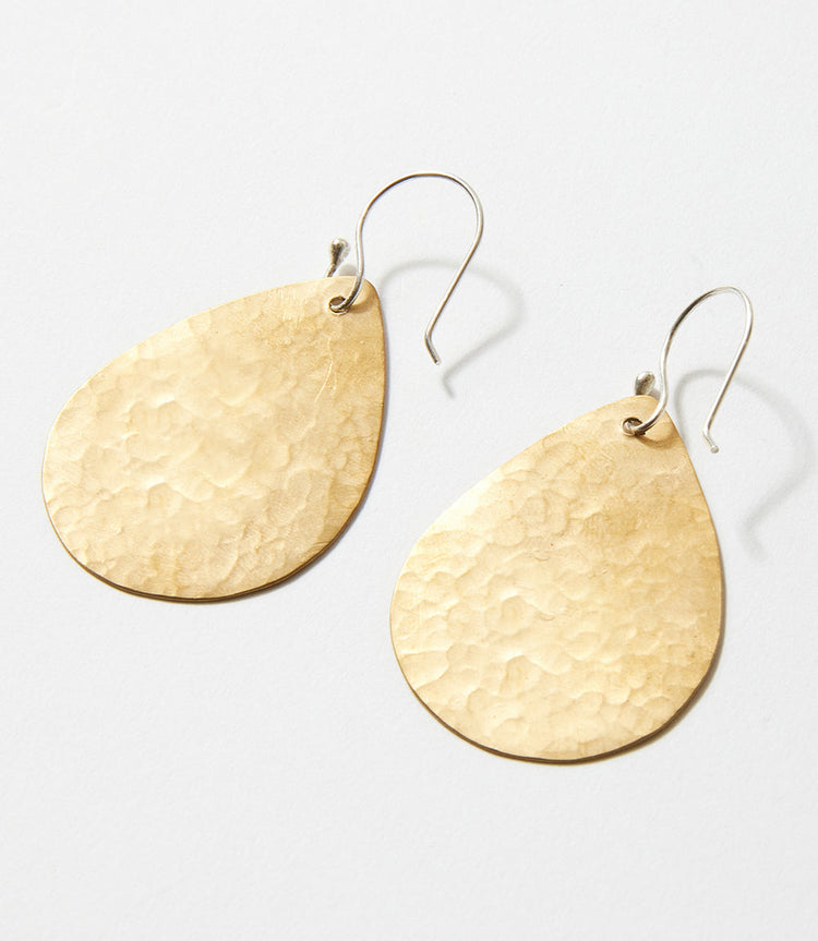 Hammered Teardrop Earrings
