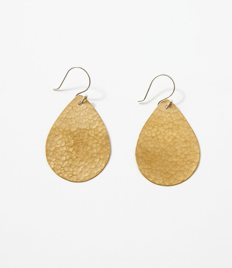 Hammered Teardrop Earrings