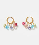Gemstone Huggie Earrings
