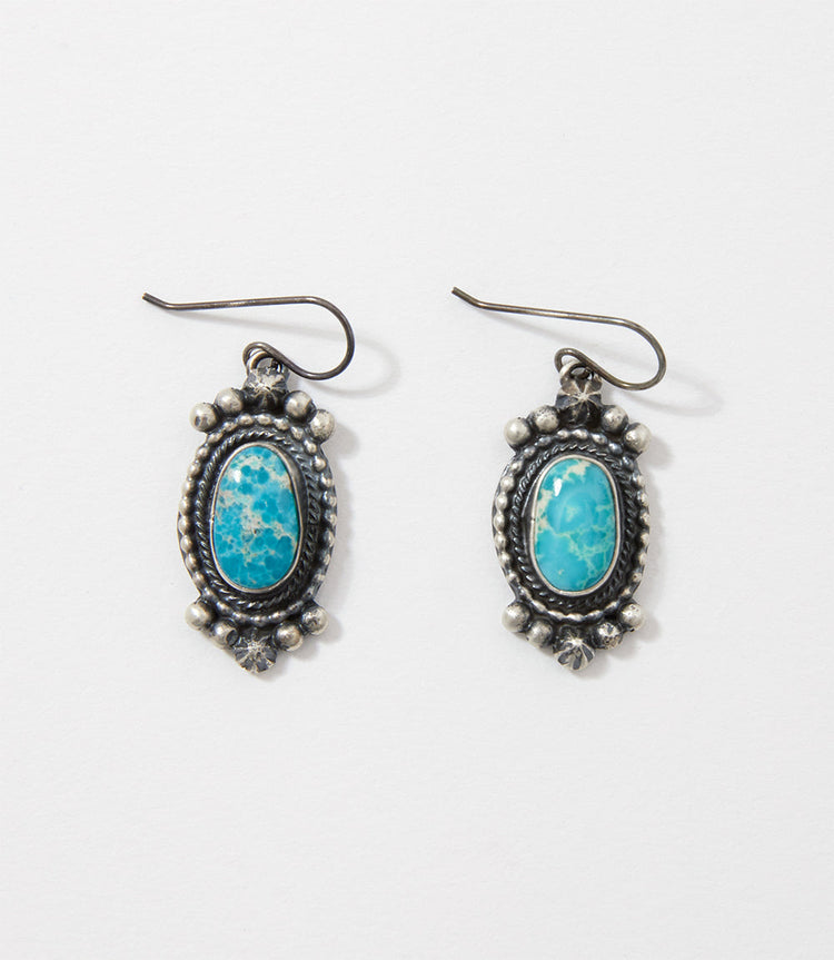 White Water Turquoise Drop Earrings