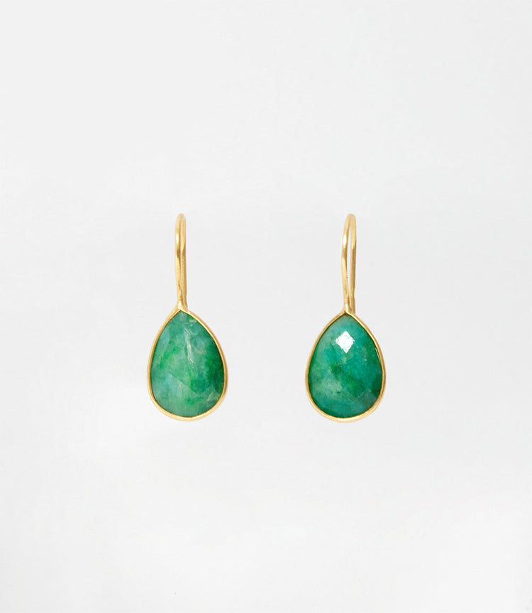 Gemstone Teardrop Earrings