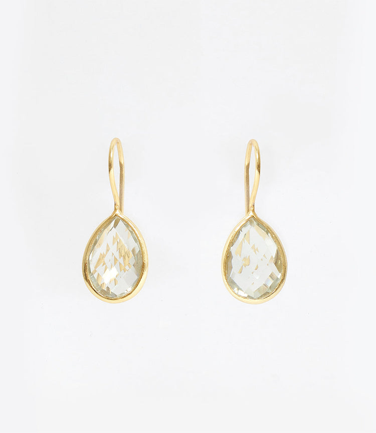 Gemstone Teardrop Earrings