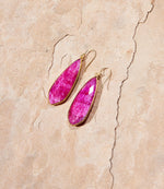Large Natural Gemstone Earrings