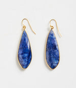 Large Natural Gemstone Earrings