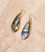 Large Natural Gemstone Earrings