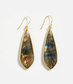 Large Natural Gemstone Earrings