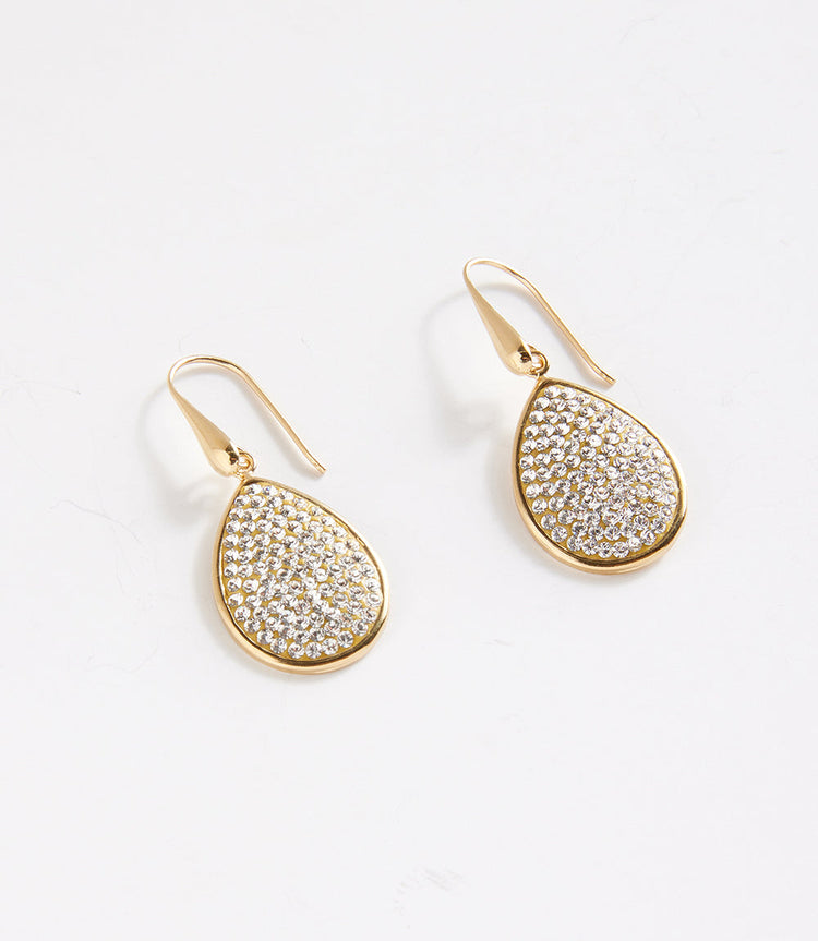 Swarovski® Pavé Crystal Teardrop Earrings