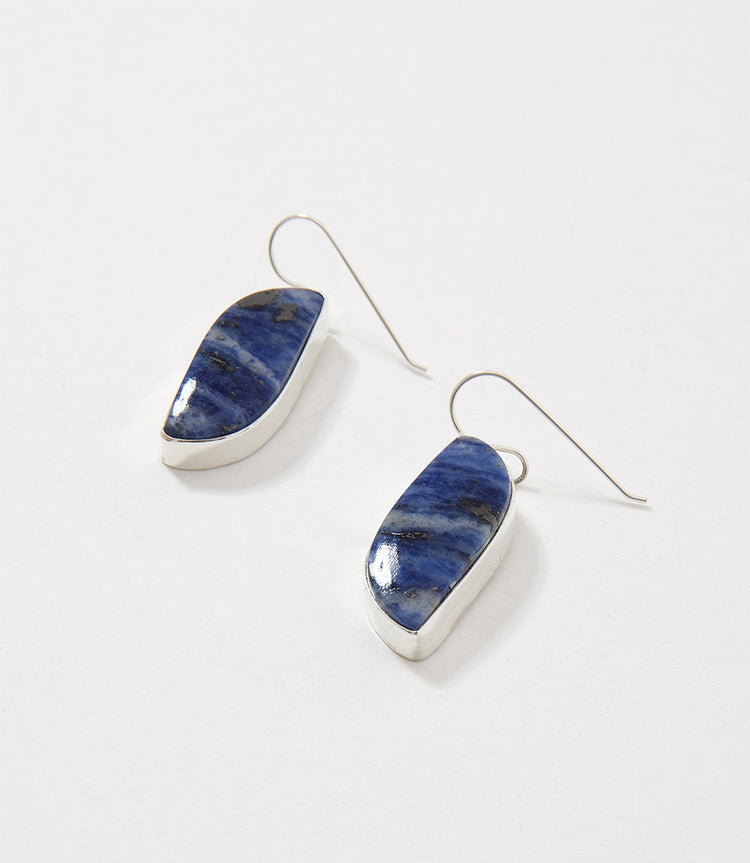 Sterling Silver Sodalite Earrings