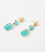 Double Drop Gemstone Earrings