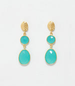 Double Drop Gemstone Earrings