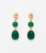 Green Onyx Double Drop Earrings