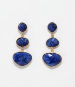 Triple Drop Gemstone Earrings