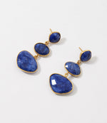 Triple Drop Gemstone Earrings
