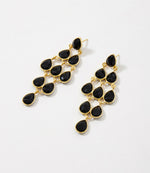 Large Gemstone Chandelier Earrings