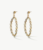 Gemstone Hoop Earrings
