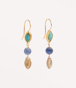Chan Luu Triple Drop Turquoise Earrings