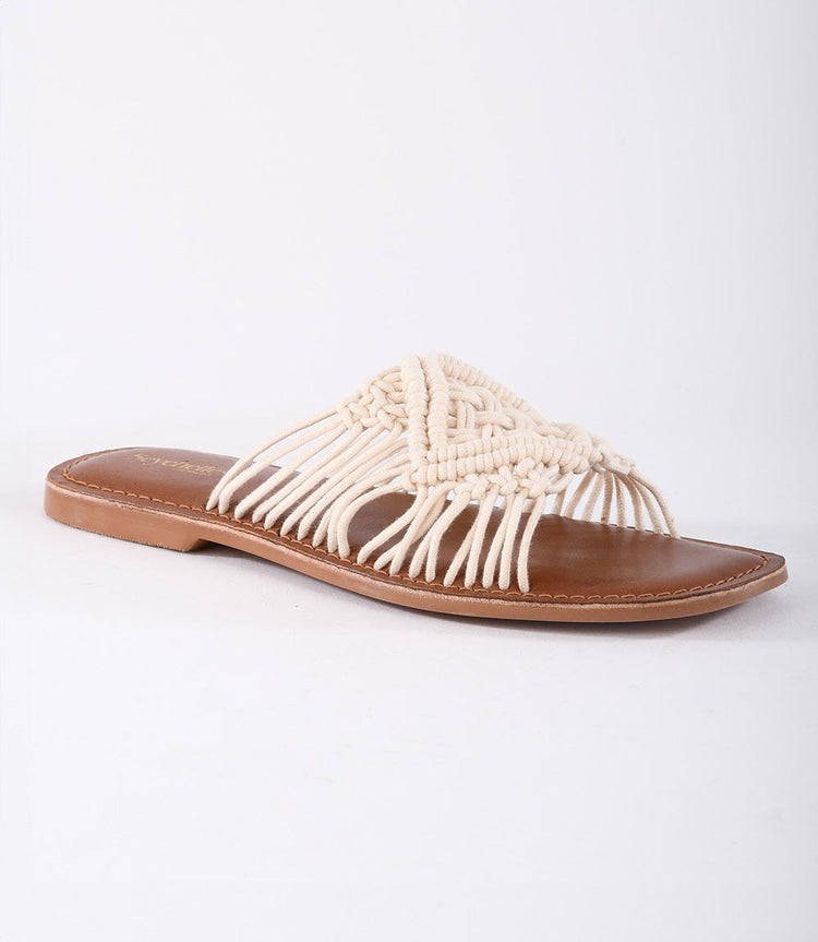 Mahogany Woven Slides