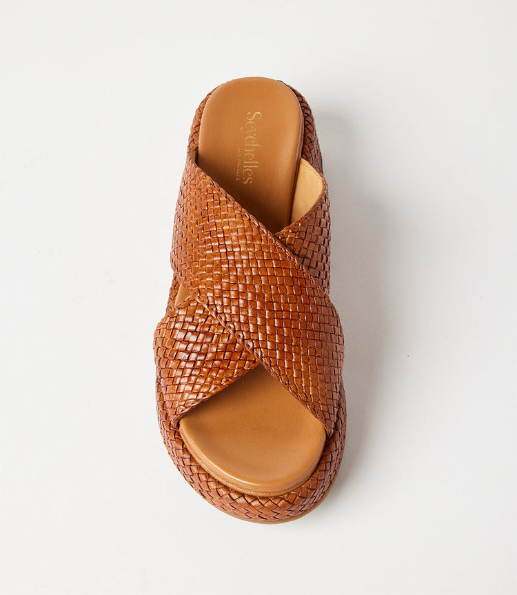 Raffia Cross Platform Slides