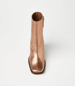Metallic Leather Boots