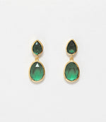Double Teardrop Gemstone Earrings