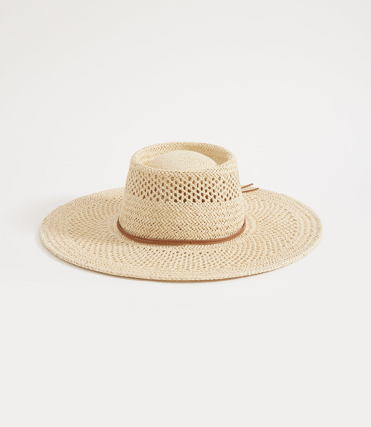 Peekaboo Weave Gambler Straw Hat