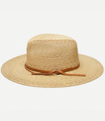 Straw Hat With Leather Tie