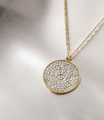 Pavé Disc Necklace