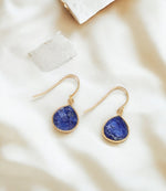 Gemstone Pear Drop Earrings