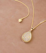 Swarovski® Pavé Crystal Teardrop Necklace