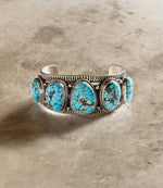 Natural Cloud Mountain Turquoise Cuff Bracelet